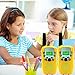 Aphse Kids Walkie Talkie Two Ways Radio Toy T-388 Walkie Talkie for Kids 3 Miles Range 22 Channels FRS GMRS Handheld Mini Walkie Talkies for Outdoor Adventures Camping Hiking Set of 2 (Yellow)