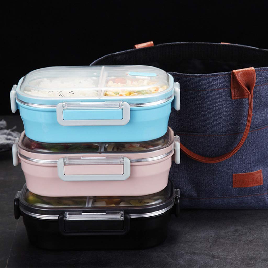 OldPAPA Caja bento para niños Acero Inoxidable Prueba de Fugas Bento