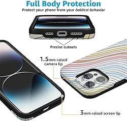 Casely iPhone 16 Pro Max Case Pastel Rainbow Lined