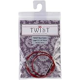 ChiaoGoo 14-Inch Twist Lace Interchangeable Cables, Large, Red
