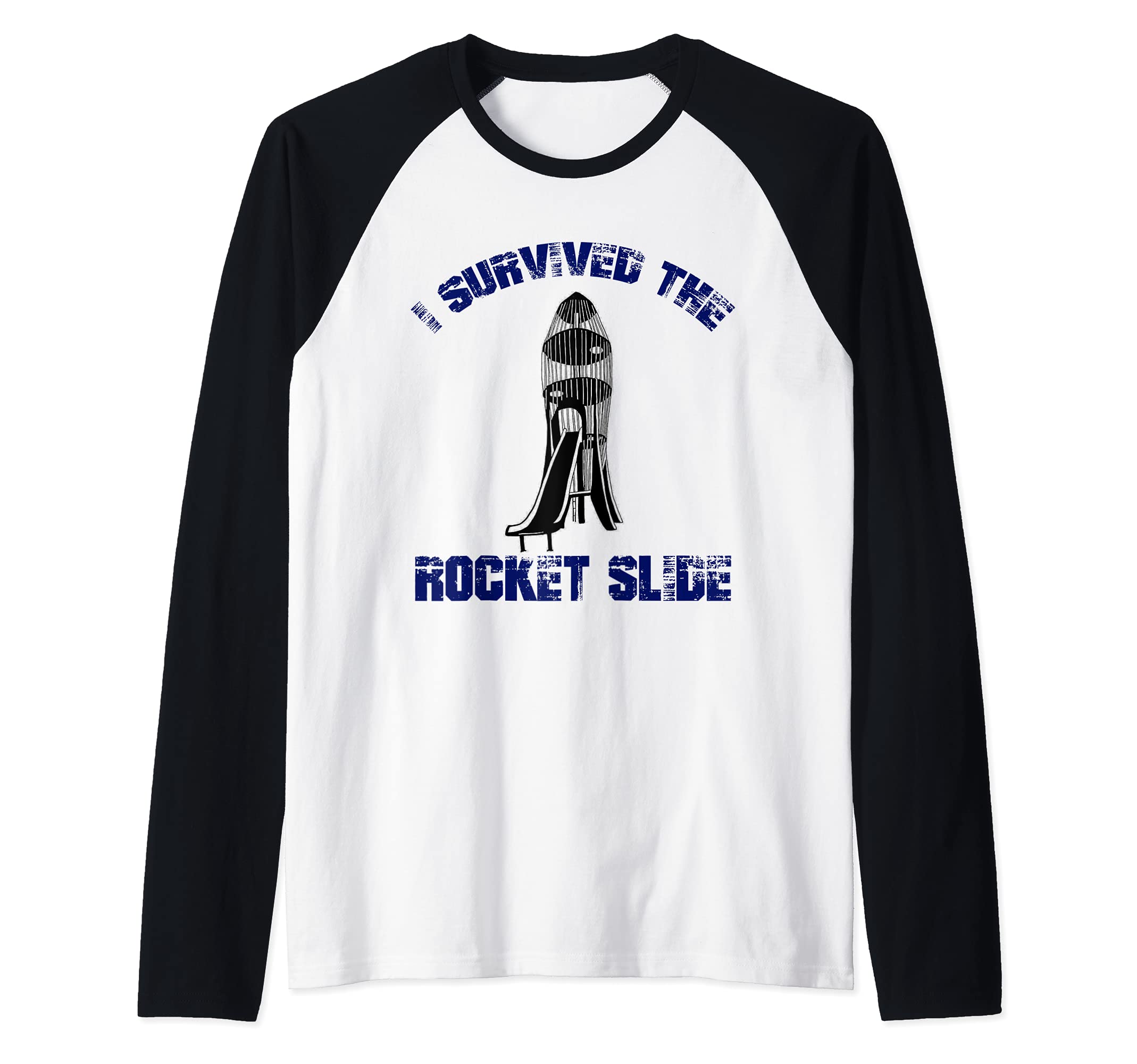 I Survived The Rocket Slide Park Playground Cool Raglan Baseball Tee