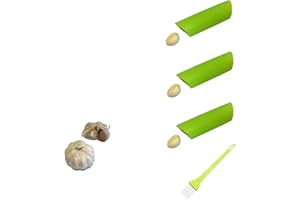 BJ BshuxiuJ Green Silicone Garlic Peelers Rollers - Easy Quick Peel Garlic Cloves, Kitchen Tool for Faster Meal Prep - Keep H