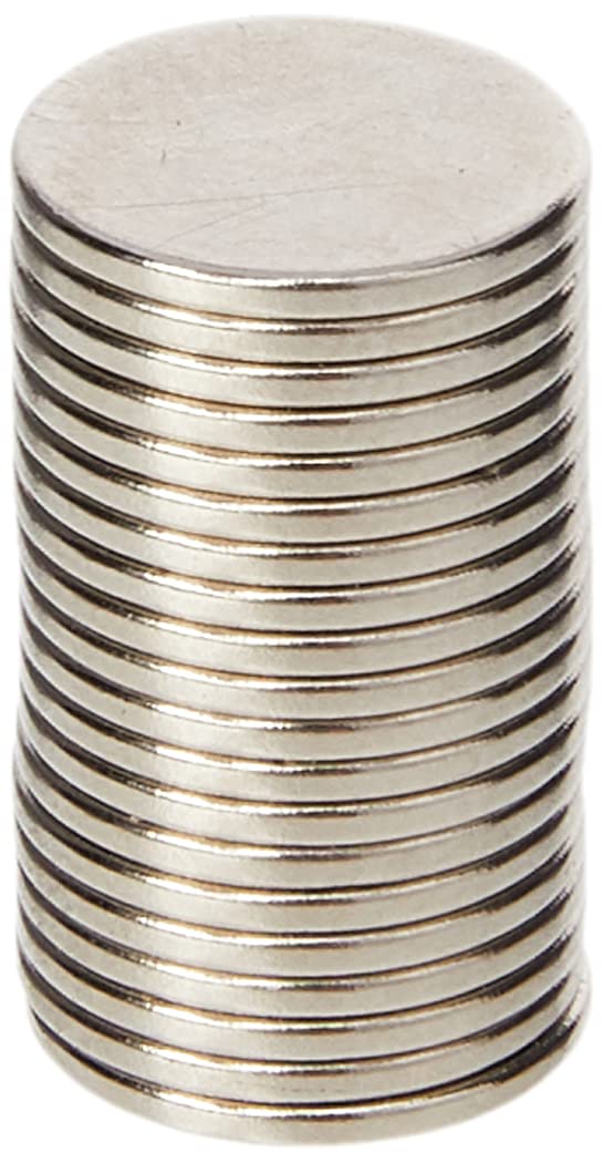 N42 Neodymium Magnet for Arts, Crafts, Model Making, DIY, Hobbies, Office and Home - 12mm dia x 1mm thick - 0.73kg Pull - Pack of 20
