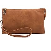 JEN & CO. Riley Small Crossbody Bags Vegan Leather Wristlet Wallets Clutch Purses Shoulder Handbag for Women