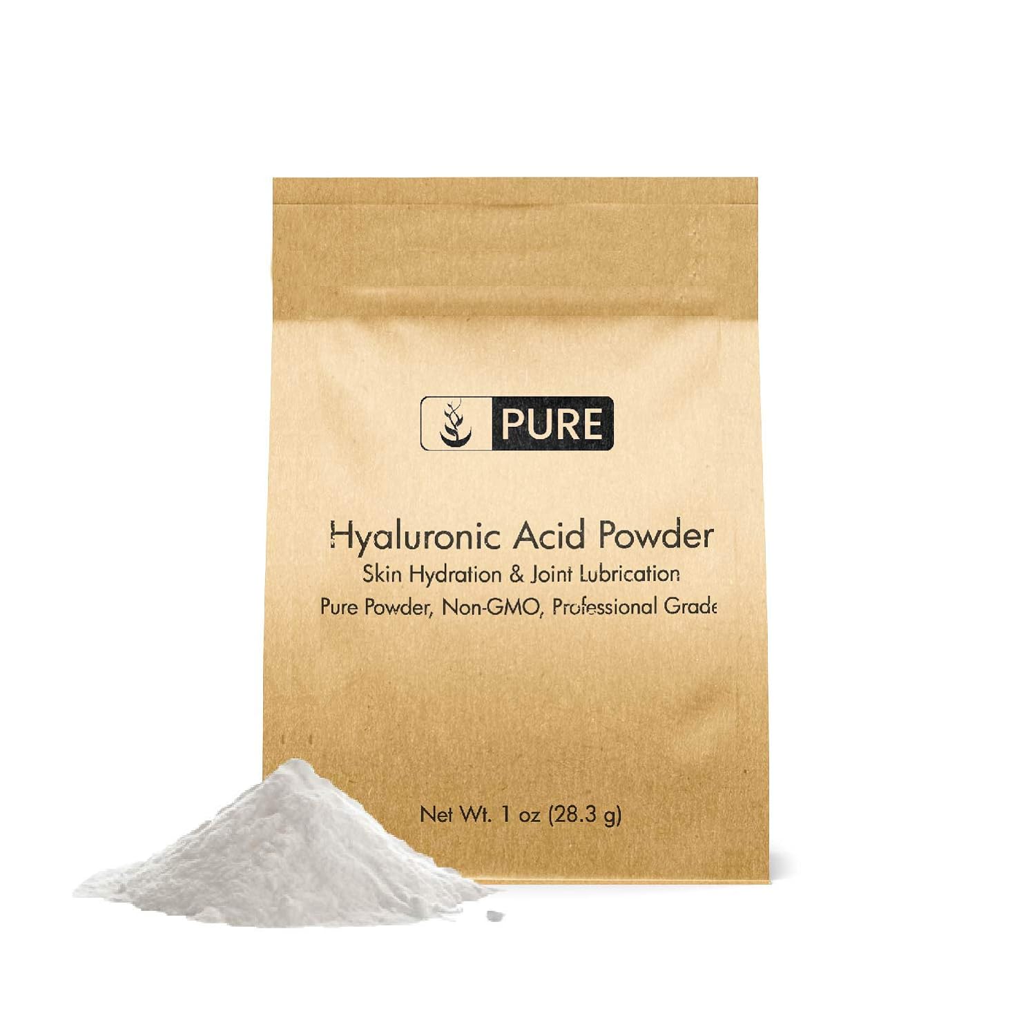 Amazon Com Hyaluronic Acid Powder 1 Oz By Pure Ingredients Highest Purity Food Cosmetic Grade Skin Care Eco Friendly Packaging Beauty