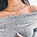 Wowanoo Multilayer Choker Necklace Set Double Layers Heart Chain Necklace for Women
