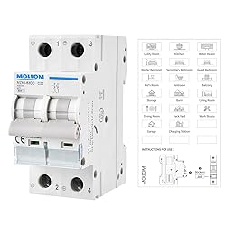 MOLLOM DC 2 Pole Miniature Circuit Breaker,400V