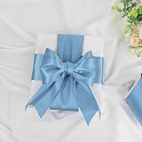 YAAVAAW Baby Blue Ribbon 22m x 75mm Satin Wedding Car Gift Craft view 3