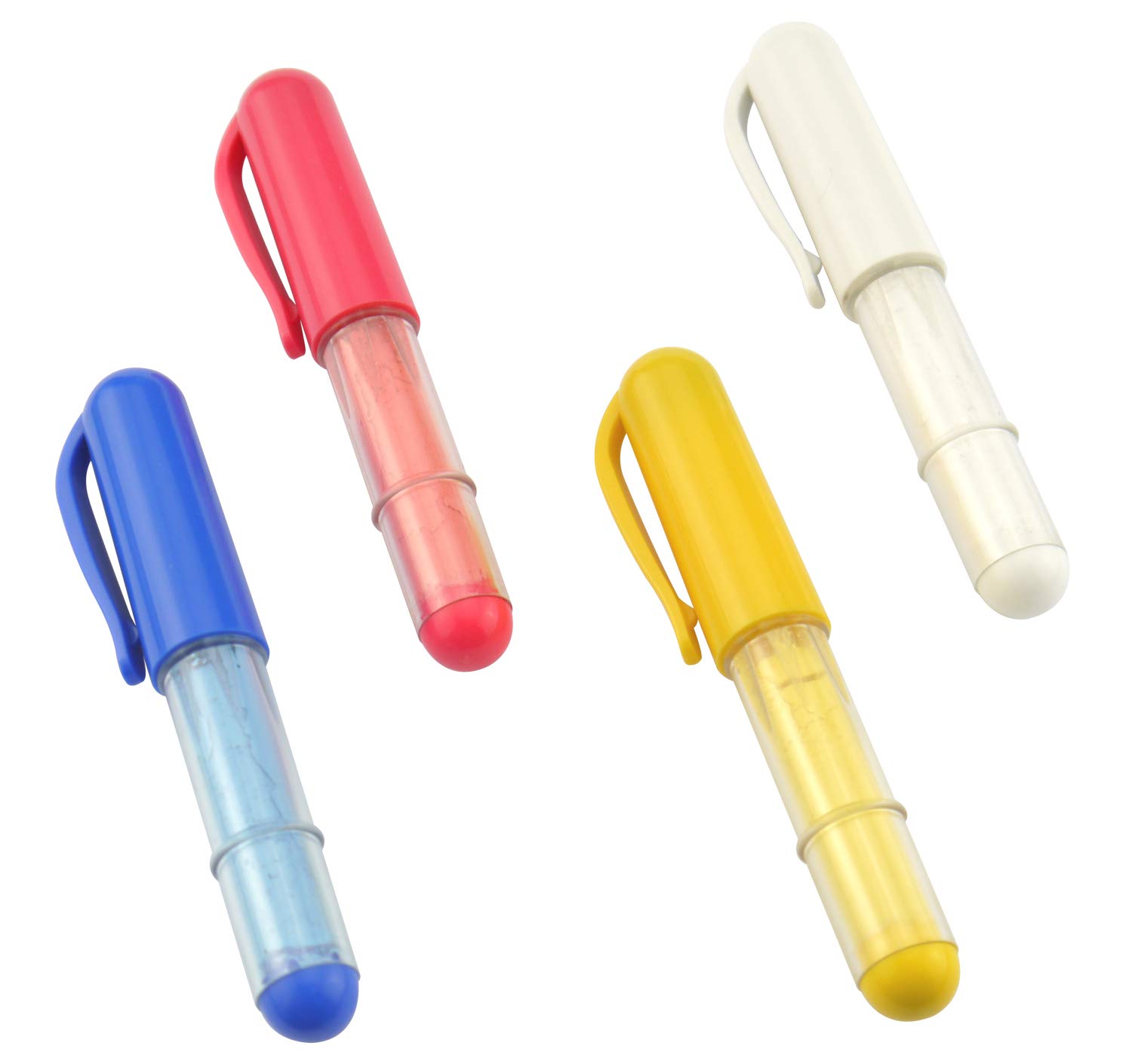 DREAMSTITCH 4 Color Chaco Chalk Liner Pens Style - Needle Felting Tool- White, Red, Blue, Yellow - 4-Color Chaco Pen