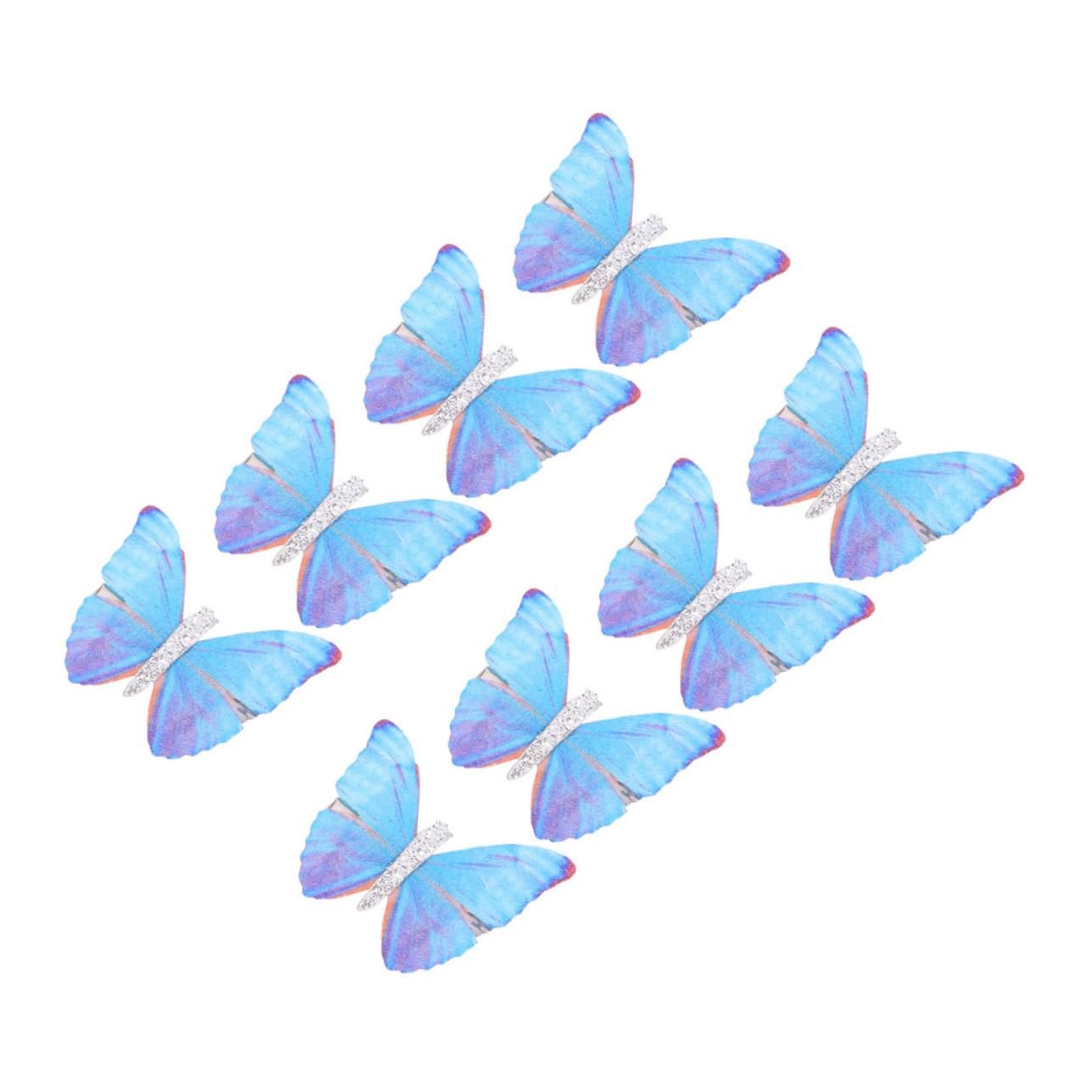 COLLBATH 8Pcs Mini Butterfly Hair Clips for Women and Girls Hair Accessories Tiny Clamps for Styling pins for Thin Decorative Clips
