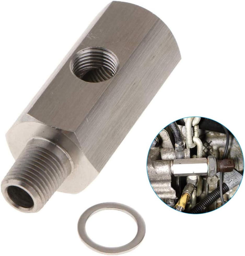 Oil Pressure Sensor Tee To 2.0 0.75 Inch 1/8 Npt Adapter 304 Stainless Steel Turbos Auto Replacement For Car Truck