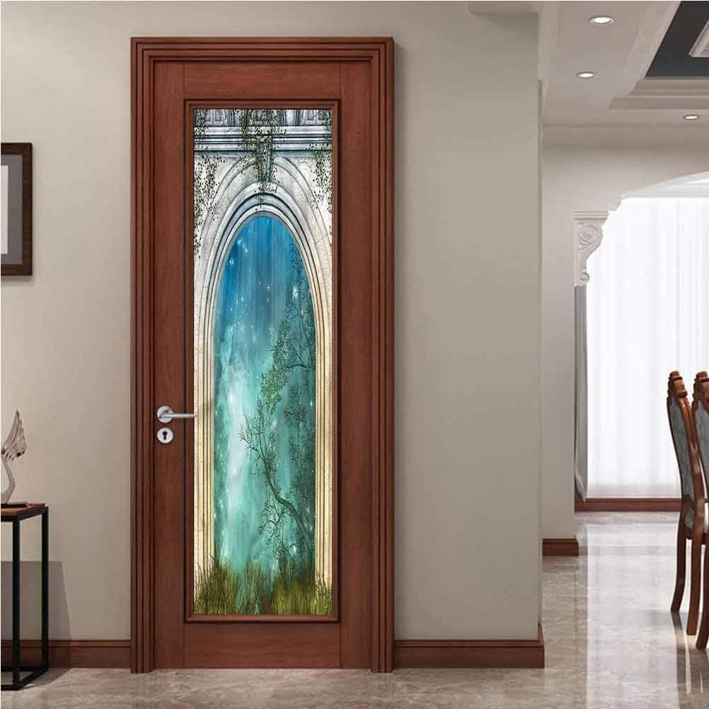 3D Self-Adhesive Door Wallpaper Murals Door Sticker Mystic Fairytale