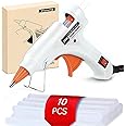 ZFYOUNG Mini Hot Glue Gun 10pcs Glue Stick Hot Glue Gun Set For Quick Repair Artist DIY Art Home 20w White