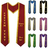 Custom Graduation Stole, Personalized Grad Sash with Text and Logo, Customized Class of 2025 Graduation Stoles Flag Graduation Honor Gifts