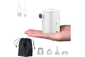 STIFFOUR Electric Air Pump-Portable Air Pump with 2000mAh Battery USB Rechargeable to Inflate Deflate for Swimming Ring,Pool Floats，Air Bed，Storage Bag Pumping - Non-Vacuum Effect