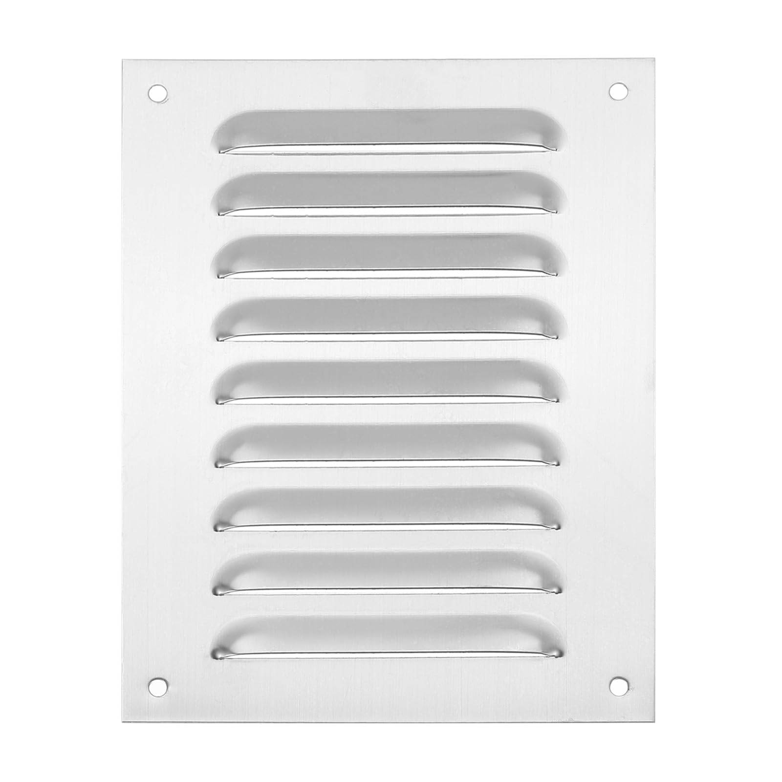 PATIKIL 6 x 8 Inch 304 Stainless Steel Vent Cover, Screen Air Grille Ventilation Cover HVAC Louvered Grill for Home Kitchen Fireplace Bathroom Wall Ceiling, Silver Tone