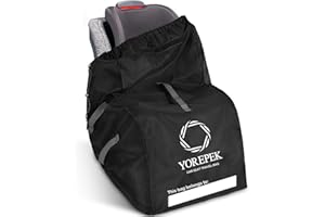 YOREPEK Car Seat Travel Bag Backpack, Universal Car Seat Bags for Air Travel Fits Convertible, Booster, Infant Carseat, Gate Check Carseat Cover for Airplane, Baby Flying Essential
