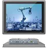 NORQIN 17" Fanless Industrial Panel PC, All-in-One Touchscreen Computer | IP65 10-Point Touch Capacitive Screen,1280&times;1024 Embedded Monitor,Windows 10 Pro,for Factory,Kiosk(i3-7th,8GB RAM 256GB SSD)
