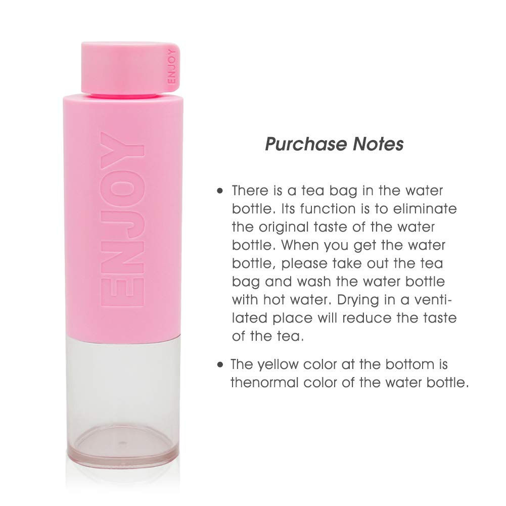 Trinkflasche Wasserflasche Auslaufsicher BPA Frei für Outdoor, Sport, Schule, Fitness und Fitnessstudio 500ML, Pink