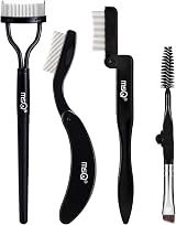 MSQ 4 Pcs Folding Eyelash Comb Duo Eyebrow Brush Spoolie Set