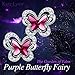 Kate Lynn Christmas Earrings Gifts for Women Purple Crystals Butterfly Hypoallergenic Stud Earrings Jewelry for Women Birthday for Anniversary Christmas Valentine Gifts for Her Gifts for Girl