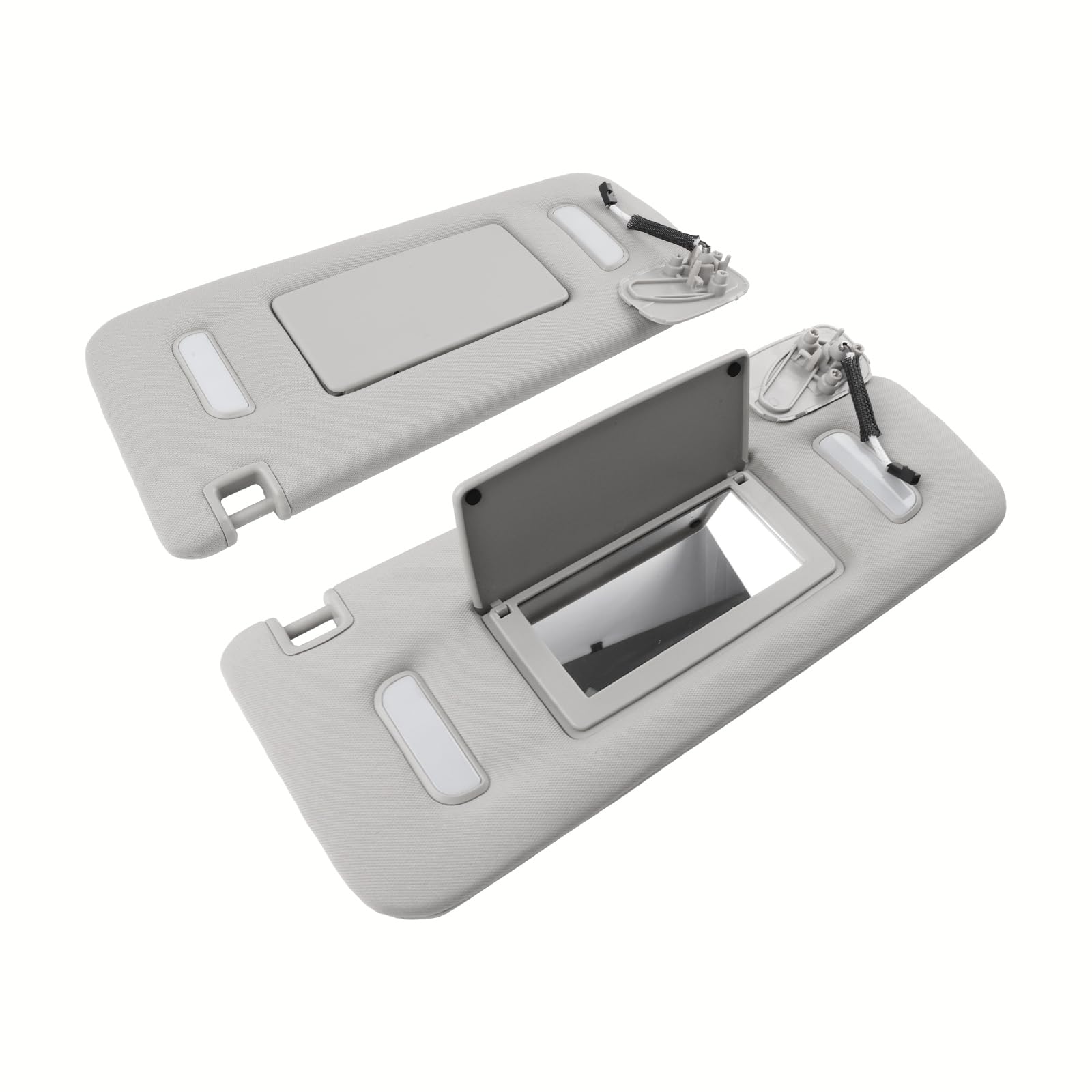 View 1 of 1 Pair Gray Sun Visor fit for 2007-2014 Chevy Silverado 1500 Suburban 1500 2500 Avalanche Tahoe GMC Sierra Yukon XL Cadillac Escalade Replaces 22850306 22850310, Beige
