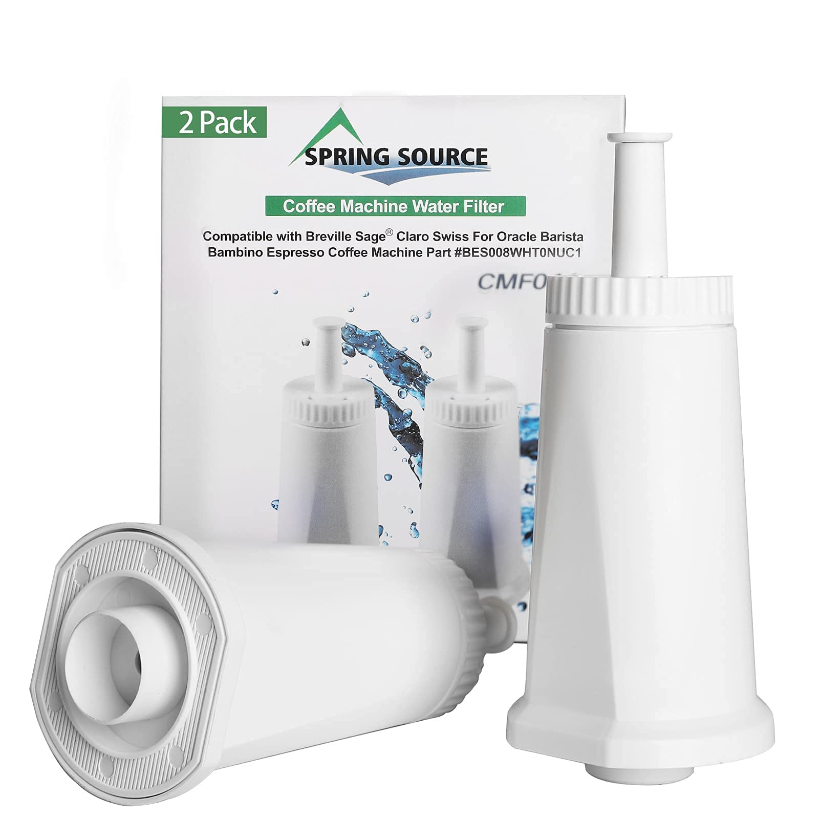 2Pack Water Filters for Sage Coffee Machine Models SES 990/980/500/878/875/880/920/810,Appliances BES008 Softener for Sage Water Filter for sage Barista Express Water Filters for sage Barista pro