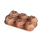 Nordic Ware 90937 Cast Bundt Bakeware Tiered Heart Cakelets