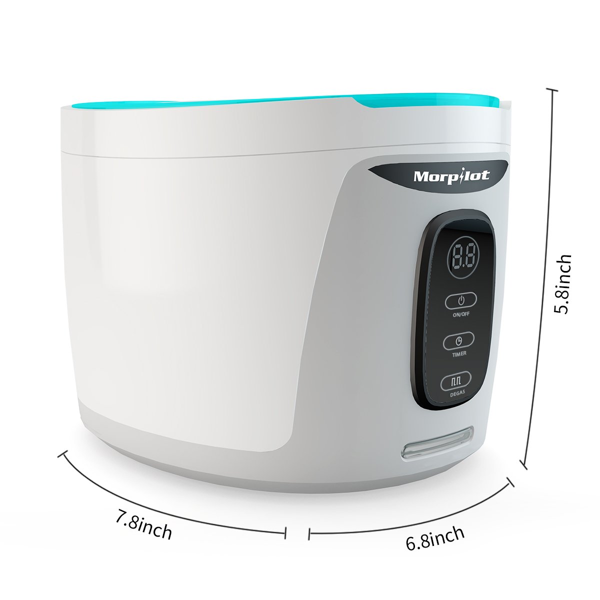 Morpilot Ultrasonic Cleaner 750ML Professional Sonic Washing Machine forJewelry,Eyeglasses, Rings, Coins,Dentures, Retainers, and Mouth Guards with UV Germicidal Lamp & Digital Timer