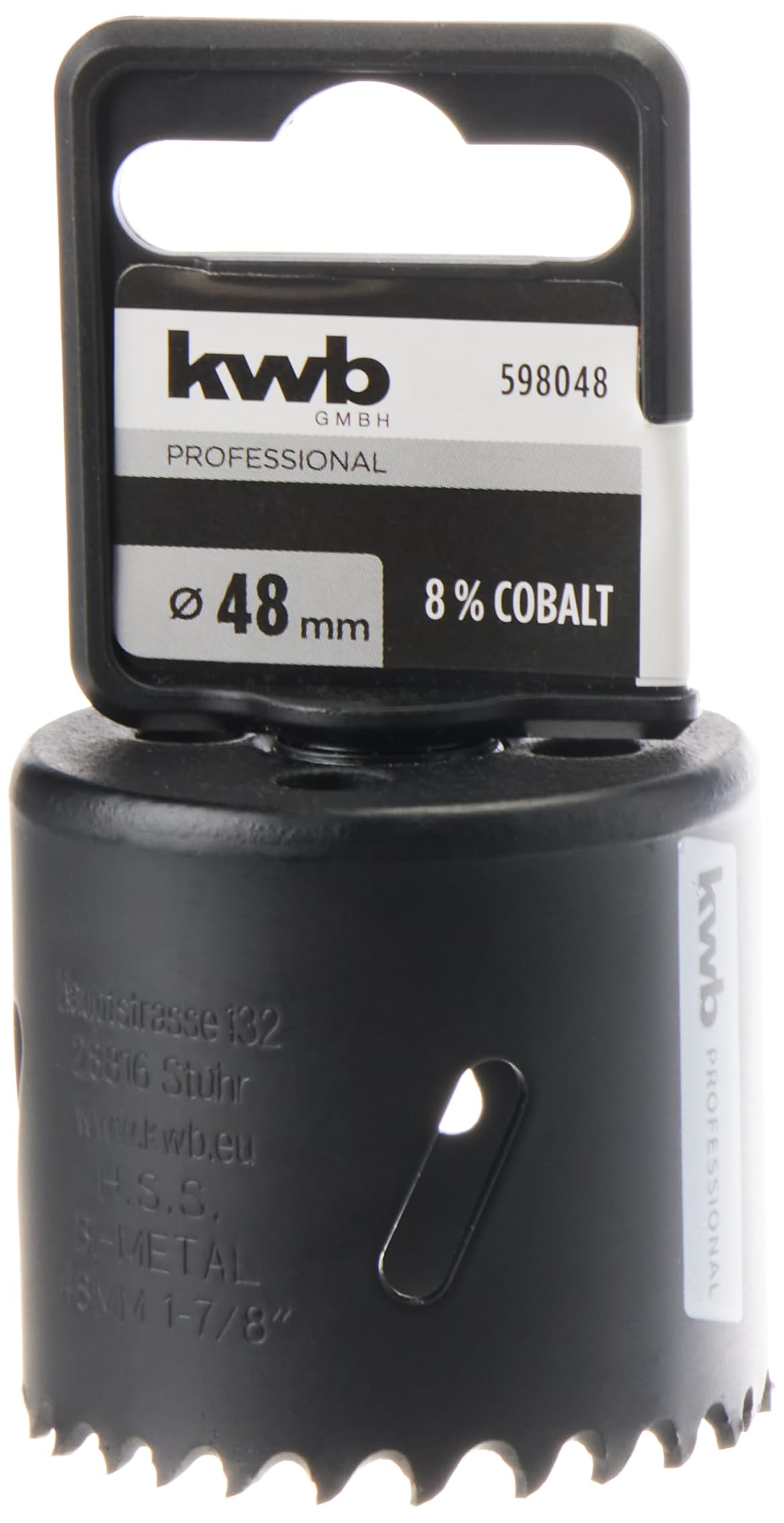 kwb Hss Bi-Metal Hole Saw Ø 48 Mm, 8% Cobalt Alloy With Progressive Vario-toothing and High Precision for Versatile Use