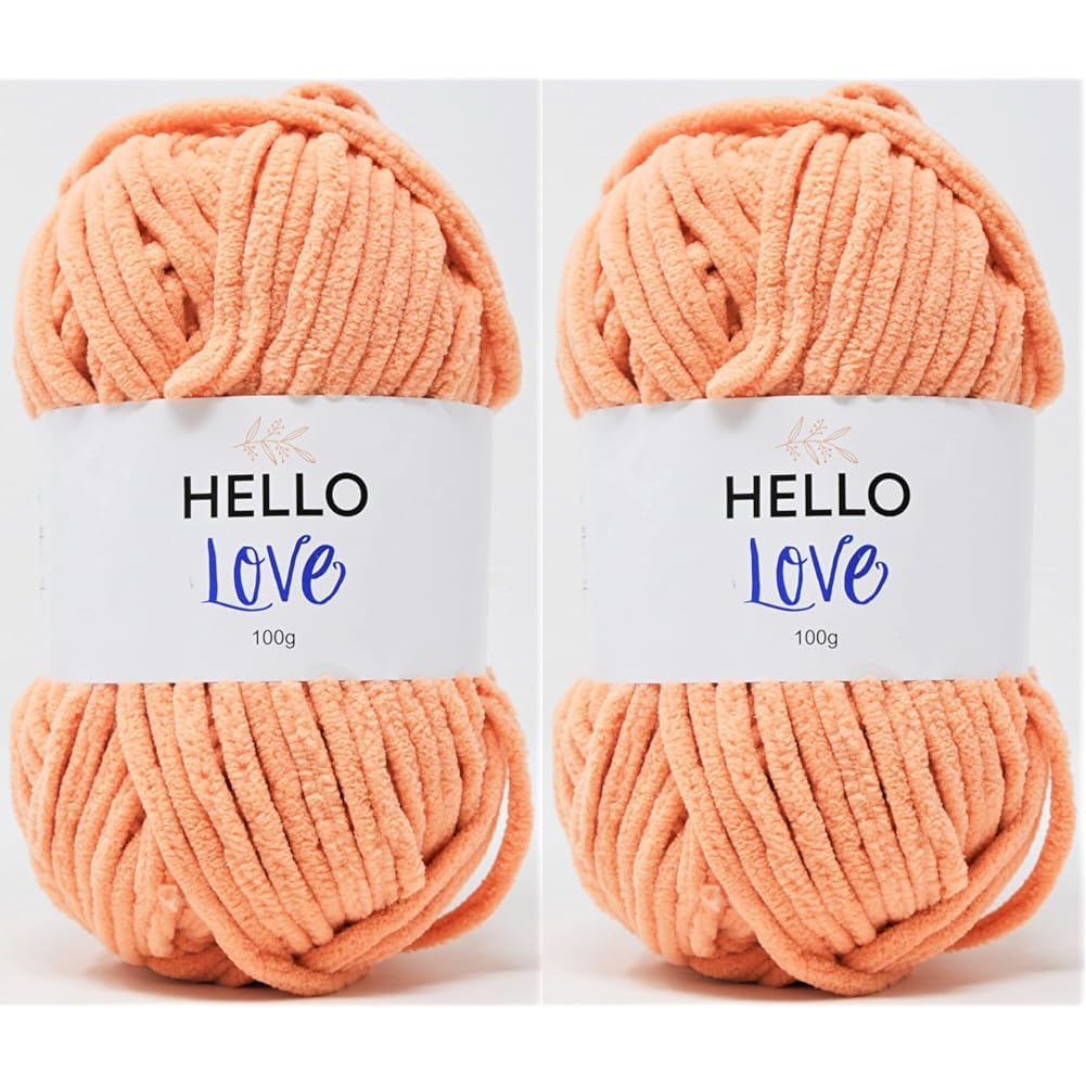 Hello Love Yarn, Pale Coral, 100g (Pack of 2)