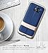 Galaxy S7 Edge Case, Vena [vAllure] Wave Texture [Bumper Frame | CornerGuard ShockProof | Strong Grip | Slim] Hybrid Cover for Samsung Galaxy S7 Edge (Gold/ Navy Blue)