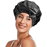 Silk Bonnet for Women 100% Mulberry Silk Sleep Cap 22 Momme Double Layer Hair Wrap for Curly Short Long Hair
