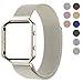 For Fitbit Blaze Accessory Band,Small (5.5-6.7 in),Oitom Frame Housing+Milanese loop Stailess Steel Band for Fitbit Blaze Smart Watch Fitness(Champagne)
