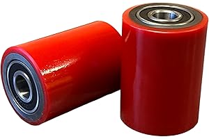 HYW PRODUCTS Pallet Jack Poly Load Wheels With Bearings 2.75"D x 3.75"W - A Pair