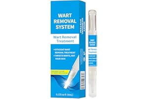 Fast Acting Wart Remover for Face & Body - Mole Remover Serum with Precision Brush, Skin Tag Remover for Plantar, Common & Fl