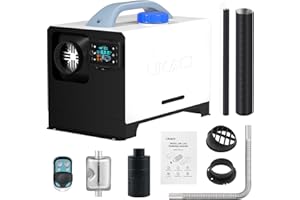 Likaci Diesel Heater All in One 5KW-8KW 12V/ 24V Diesel Air Car Parking Heater with Upgraded LCD Switch Display and Remote Control, Fast Heating, for RV, Garage, Car Trailer, Truck, Boat-White