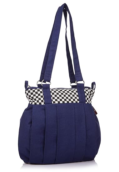 Home Heart College Girl Shoulder Tote Bag for WomenROYAL BLUE/ BLACK CHECK3240