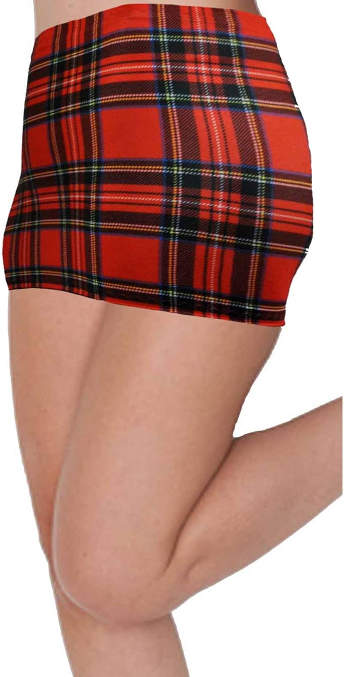 Fantasystore Red Tartan Micro Mini Skirt (910 inch Length) Amazon.co
