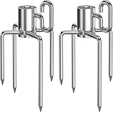 onlyfire 6008 Stainless Steel Rotisserie Meat Forks for Grills, 1 Pair | Only Fits 5/16" Square Spit Rods