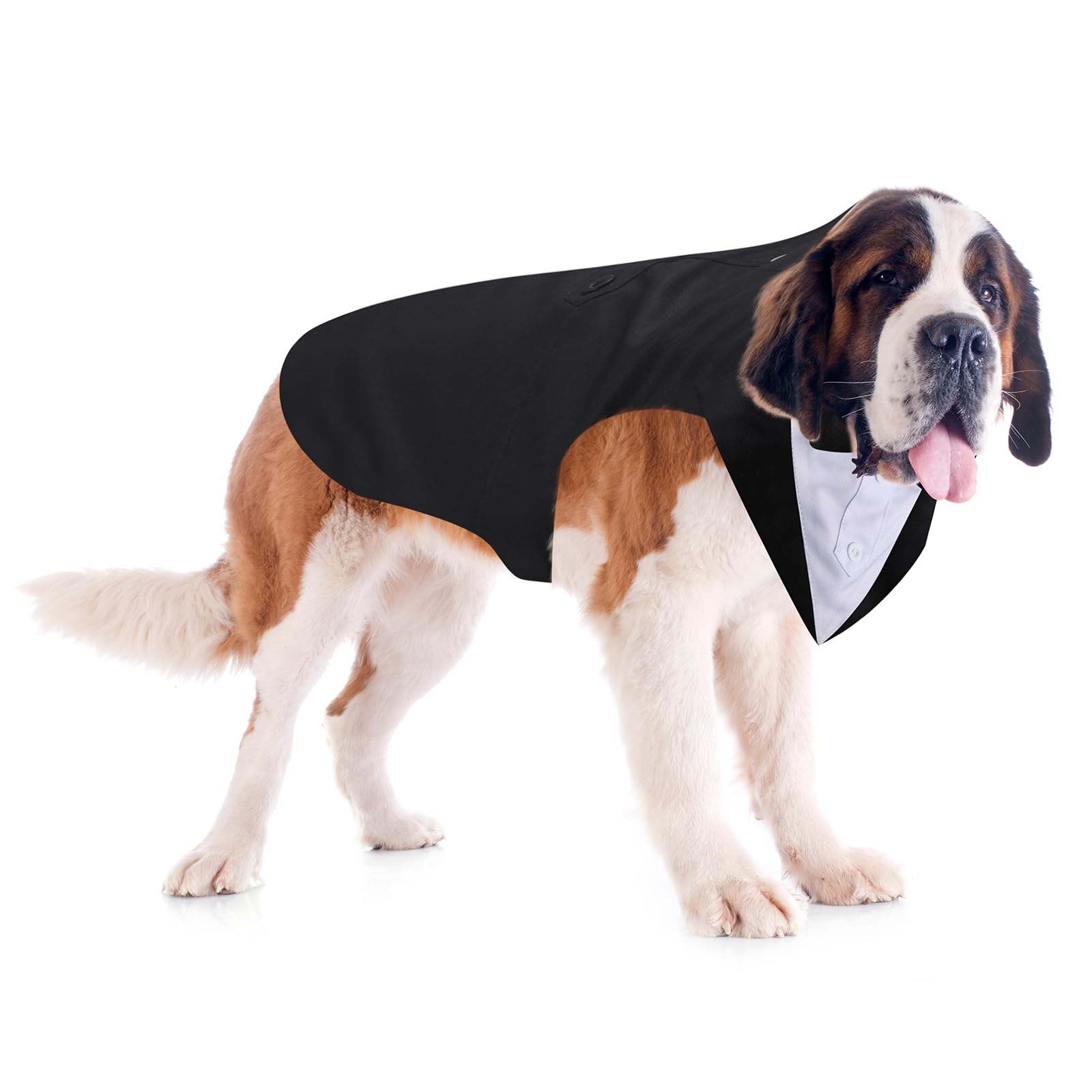 Weewooday Dog Tuxedo and Bandana Set Dogs Formal Tuxedo Pet Wedding Party Suit Wedding Bow Tie Shirt for Birthday Costumes(Cute Style,XX-Large)