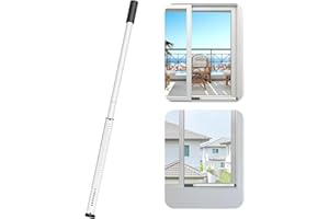 AceMining Sliding Door Security Bar,Heavy Duty Sliding Patio Door Lock Bar, 20-50inch Adjustable Multi-use Window Security Bars, Sliding Door Stopper,White,1Pack