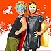 Dropplex Super Hero Capes for Kids Toys –Dress Up Clothes for Boys – Superhero Party Supplies Birthday – 4 Kids Costumes with Glow in The Dark Captain America Logo