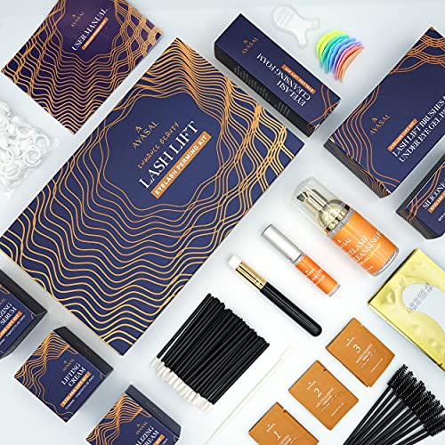 AYASAL Luxury Lash Lift Kit Eyelash Perm Kit, 10 Uses, Complete AtHome Eyelash Curling Kit