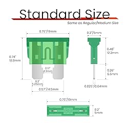 (25Pcs) 30 Amp Standard Car Fuses, 30A Automotive
