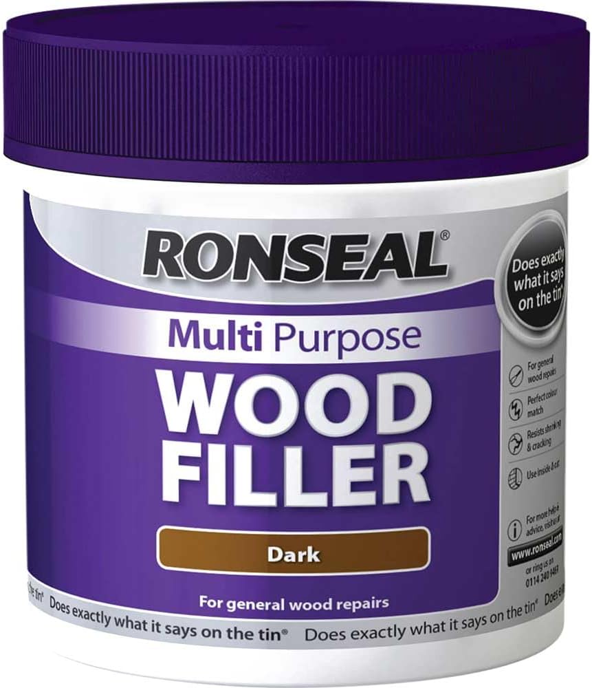 Ronseal Multi Purpose Wood Filler 465 g Dark Tub MPWFD465