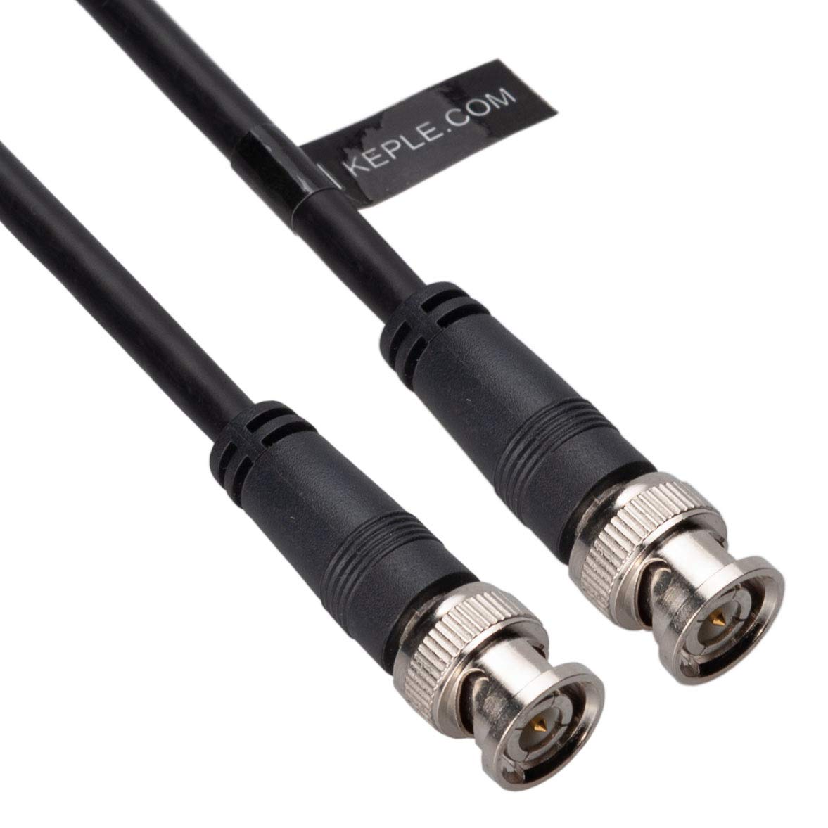 Keple Coaxial Cable Lead 3m (BNC Male Plug to BNC Male Plug) RG59 BNC Coupler 75 Ohm Ω Video Cord Pure Copper Conductors for TV Security Systems