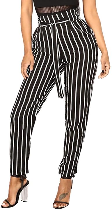 vertical striped pants womens
