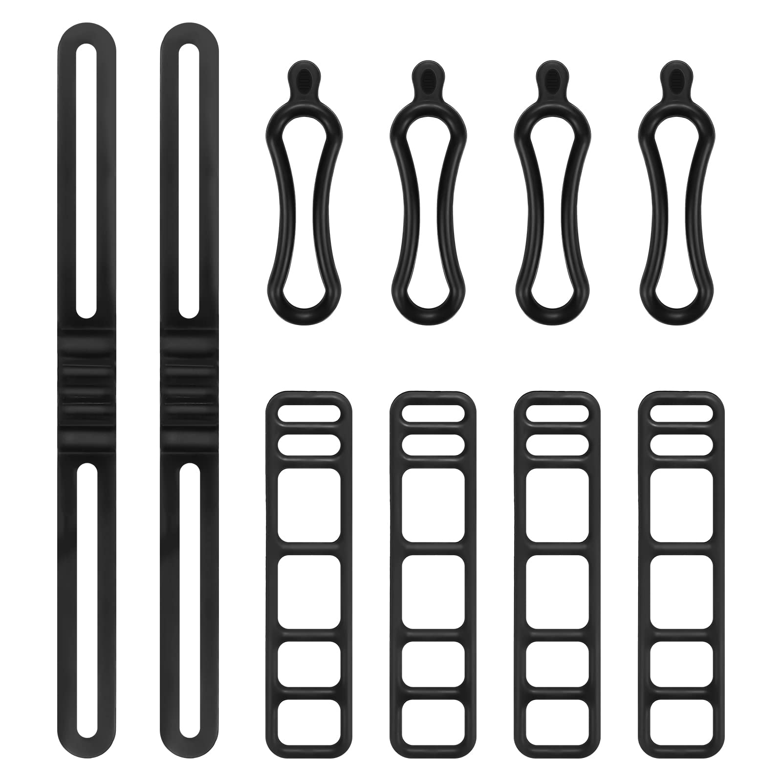 10pcs Bicycle Mounting Straps Multipurpose Bicycle Silicone Fixed Straps Cycling Flashlight Band Mount Holder Bike Fixing Tie, for Lights Cell Phones Speaker Lights Holder Bicycle Handlebar(3 Styles)