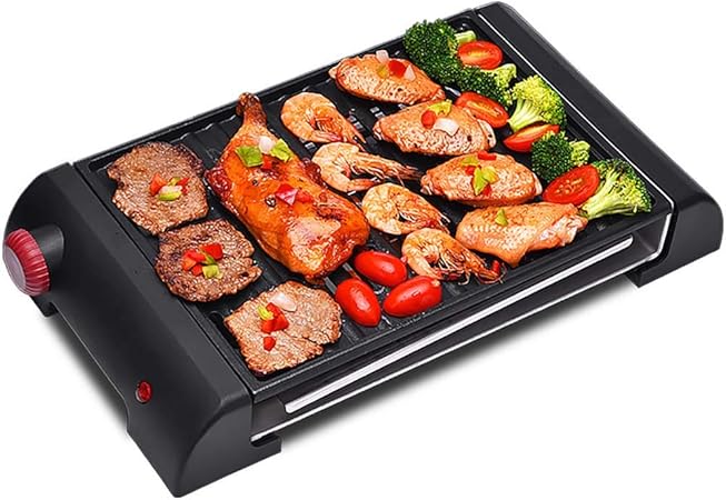 Electric Table Grill 800 W Removable Electric Table Grill For Balcony Garden Indoor Non Stick Coating Temperature Control With 5 Levels Amazon De Sport Freizeit